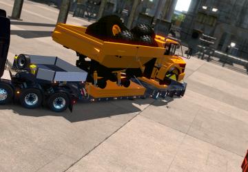 Doll Trailer 4axled With Dumper Orange version 1.0 for Euro Truck Simulator 2 (v1.34.x, 1.35.x)