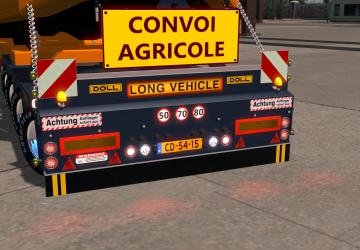 Doll Trailer 4axled With Dumper Orange version 1.0 for Euro Truck Simulator 2 (v1.34.x, 1.35.x)