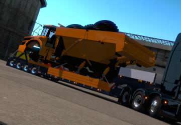 Doll Trailer 4axled With Dumper Orange version 1.0 for Euro Truck Simulator 2 (v1.34.x, 1.35.x)
