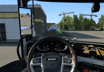 Right Side Camera Extra Screen for DAF 2021 v1.0 for Euro Truck Simulator 2 (v1.40.x, 1.41.x)
