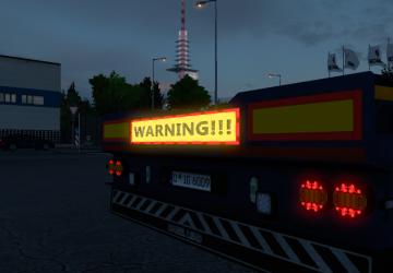 Electronic Warning Sign version 1.2 for Euro Truck Simulator 2 (v1.43.x)