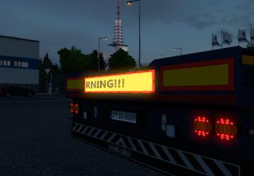 Electronic Warning Sign version 1.2 for Euro Truck Simulator 2 (v1.43.x)