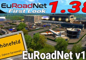 Map EuRoadNet version 1.1b for Euro Truck Simulator 2 (v1.43.x)