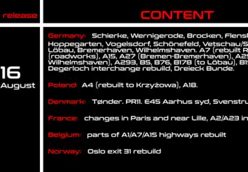 Map EuRoadNet version 1.1b for Euro Truck Simulator 2 (v1.43.x)