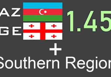 Map Fix for connecting Southern Region maps and AZGE add-ons v1.0 for Euro Truck Simulator 2 (v1.45.x)