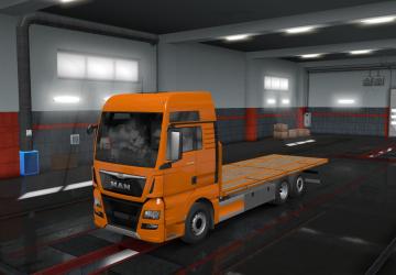 Flatbed Addon For Tandem for Rigid chassis pack for all SCS trucks v1.0 for Euro Truck Simulator 2 (v1.33.x, - 1.36.x)