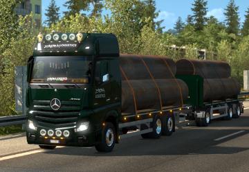 Flatbed Addon For Tandem for Rigid chassis pack for all SCS trucks v1.0 for Euro Truck Simulator 2 (v1.33.x, - 1.36.x)