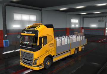 Flatbed Addon For Tandem for Rigid chassis pack for all SCS trucks v1.0 for Euro Truck Simulator 2 (v1.33.x, - 1.36.x)