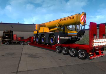 Flatbed Trailer 4 axles version 1.0 for Euro Truck Simulator 2 (v1.35.x)