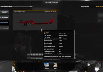Flatbed Trailer 4 axles version 1.0 for Euro Truck Simulator 2 (v1.35.x)