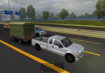 Ford 250 with Trailers in Traffic version 1.0 for Euro Truck Simulator 2 (v1.35.x)