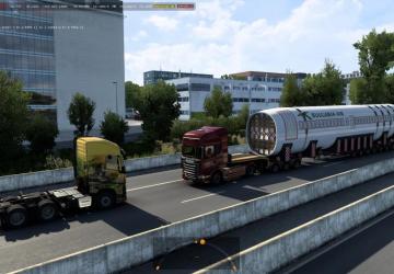 Fuselage of an Airbus A319 in traffic version 1.0 for Euro Truck Simulator 2 (v1.44.x, 1.45.x)