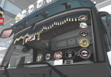 Glass Stickers for your Truck version 1.1 for Euro Truck Simulator 2 (v1.43.x)