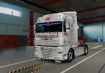 Dirty Skin DAF XF 105 Privolzhe Group version 1.1 for Euro Truck Simulator 2 (v1.40.x)