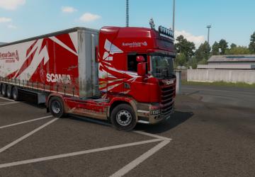 Dirty Skin SIB Truck SCANIA for Standard Trailers v1.1 for Euro Truck Simulator 2 (v1.32.x, - 1.42.x)