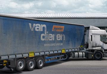 Dirty Van Dieren Skin for Schmitz Hupa Curtain v1.0 for Euro Truck Simulator 2 (v1.38.x, 1.39.x)