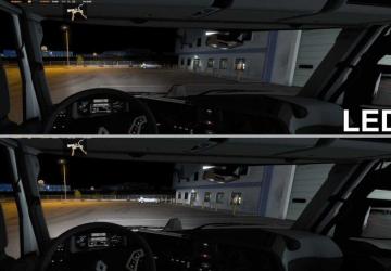 Headlight LED/XENON version 1.0 for Euro Truck Simulator 2 (v1.46.x)