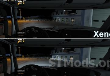 Headlight LED/XENON version 1.0.1 for Euro Truck Simulator 2 (v1.46.x, 1.47.x)