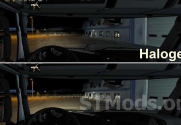 Headlight LED/XENON version 1.0.4 for Euro Truck Simulator 2 (v1.48.x)