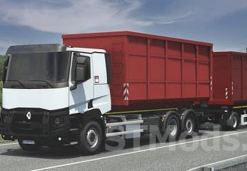 Hooklift chassis for Renault T version 1.7 for Euro Truck Simulator 2 (v1.54.x)