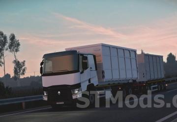 Hooklift chassis for Renault T version 1.7 for Euro Truck Simulator 2 (v1.54.x)