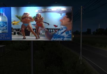 Hot Billboard ads for ETS2 version 1.0 for Euro Truck Simulator 2 (v1.35.x, - 1.42.x)