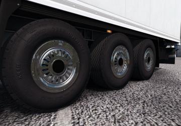 Chrome Wheel Caps with Rectangular Holes version 1.0 for Euro Truck Simulator 2 (v1.35.x, - 1.42.x)