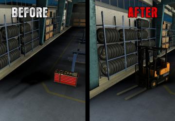 Improved Big Garage version 1.3 for Euro Truck Simulator 2 (v1.36.x)