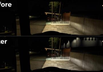 Improved Headlight version 1.0 for Euro Truck Simulator 2 (v1.48.x, 1.49.x)