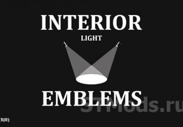 Interior Lights & Emblems version 9.6 for Euro Truck Simulator 2 (v1.46.x, 1.47.x)