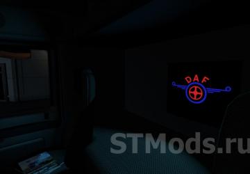 Interior Lights & Emblems version 9.7 for Euro Truck Simulator 2 (v1.47.x)