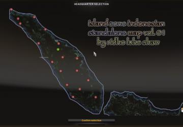 Island Zone Indonesian Map version 1.0 for Euro Truck Simulator 2 (v1.30.x, - 1.38.x)