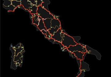 Map Itarevamp version 0.3 for Euro Truck Simulator 2 (v1.44.x)