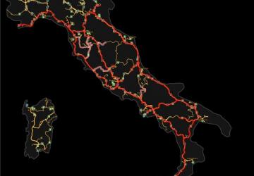 Map Itarevamp version 0.4 for Euro Truck Simulator 2 (v1.44.x)