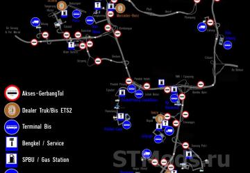 Map JRR Indonesia Map version 0.70a for Euro Truck Simulator 2 (v1.47.x, 1.48.x)