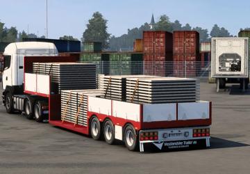 JS Well-Trailer Flatbed version 1.0 for Euro Truck Simulator 2 (v1.40.x, 1.41.x)