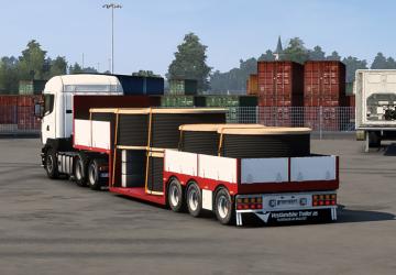 JS Well-Trailer Flatbed version 1.0 for Euro Truck Simulator 2 (v1.40.x, 1.41.x)