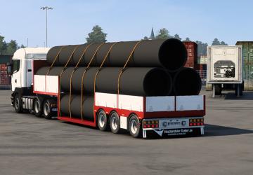 JS Well-Trailer Flatbed version 1.0 for Euro Truck Simulator 2 (v1.40.x, 1.41.x)