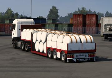 JS Well-Trailer Flatbed version 1.0 for Euro Truck Simulator 2 (v1.40.x, 1.41.x)