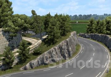 Map France Extension Map Sud de France version 1.9.1 for Euro Truck Simulator 2 (v1.48.x)
