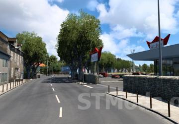 Map France Extension Map Sud de France version 1.9.1 for Euro Truck Simulator 2 (v1.48.x)