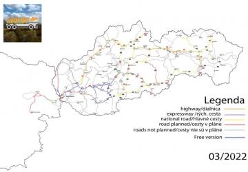 Slovakia Map version 6.6.3 for Euro Truck Simulator 2 (v1.47.x)