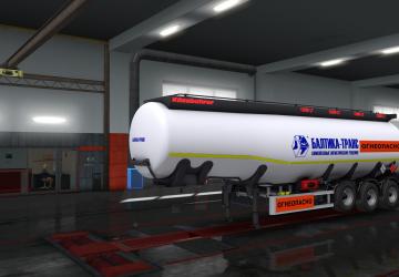 Kassbohrer Tanker Trailer version 1.0 for Euro Truck Simulator 2 (v1.35.x, 1.36.x)