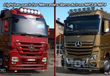 Kelsa Lightbars for MB Actros MP3 & MP4 version 1.4.2 for Euro Truck Simulator 2 (v1.46.x, 1.47.x)