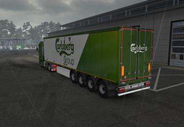 Carlsberg Combo Skin for MAN TGX and Trailer v1.0 for Euro Truck Simulator 2 (v1.37.x, - 1.43.x)