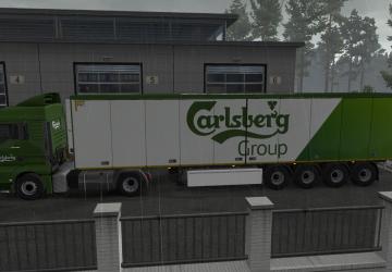 Carlsberg Combo Skin for MAN TGX and Trailer v1.0 for Euro Truck Simulator 2 (v1.37.x, - 1.43.x)