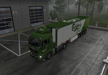 Carlsberg Combo Skin for MAN TGX and Trailer v1.0 for Euro Truck Simulator 2 (v1.37.x, - 1.43.x)