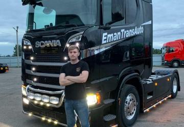 Combo Skin EmanTransAuto Scania version 1.0 for Euro Truck Simulator 2 (v1.40.x)