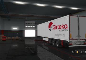 Girteka Logistic Combo Skin for DAF Euro 6 and Trailer v1.0 for Euro Truck Simulator 2 (v1.35.x, 1.36.x)