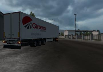Girteka Logistic Combo Skin for DAF Euro 6 and Trailer v1.0 for Euro Truck Simulator 2 (v1.35.x, 1.36.x)